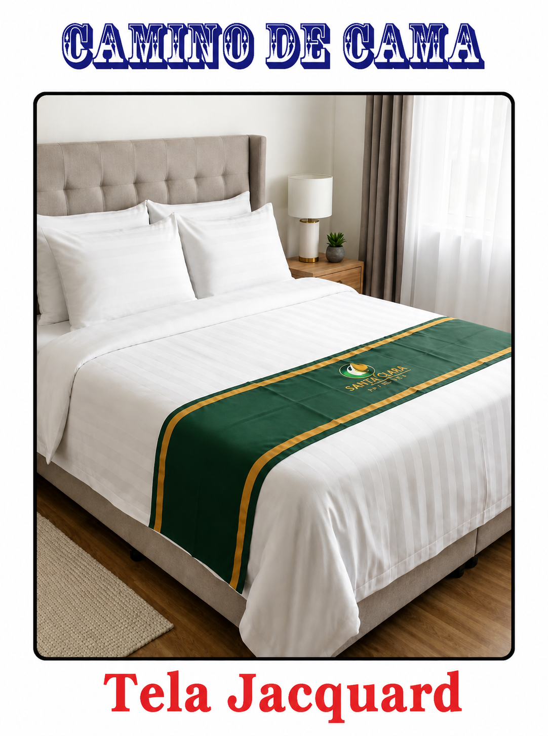 Camino de Cama Tela Jacquard